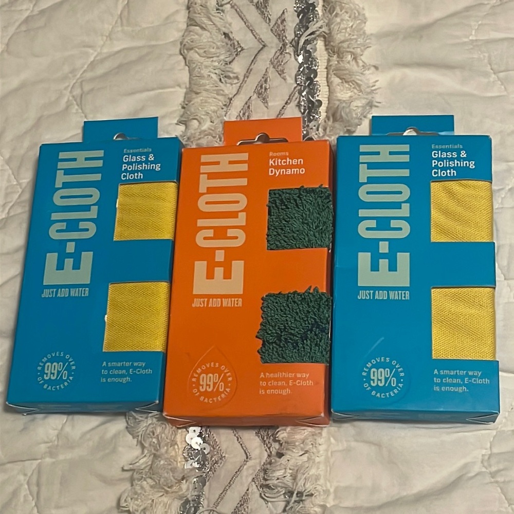 E-Cloth (1) Kitchen Dynamo and (2) Glass & Polishing Cloths‎